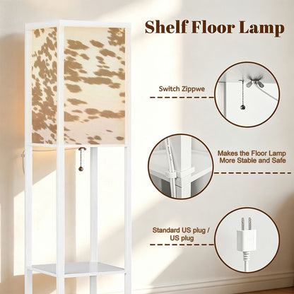 Palomino Cow Print Floor Lamp (Made in USA)